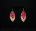 Image of Burgundy & Pink Glam Pierced Earrings 