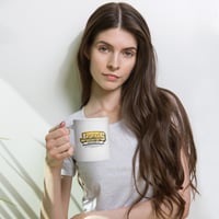 Image 1 of White glossy mug - Yellow