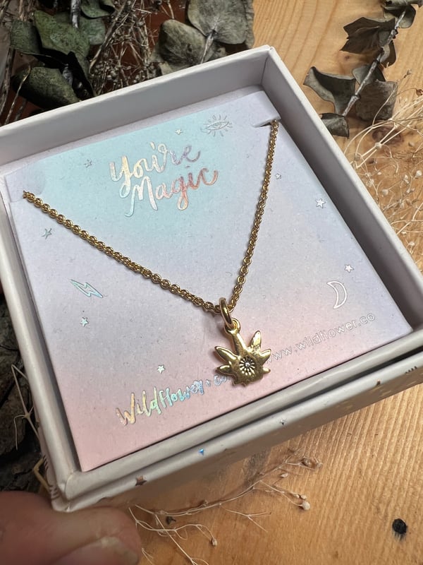 Image of Weed Leaf Charm Necklace