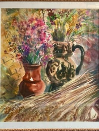 Image 3 of Large Watercolour Still Life on Paper