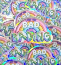 Image 1 of "BADING" Holographic Sticker