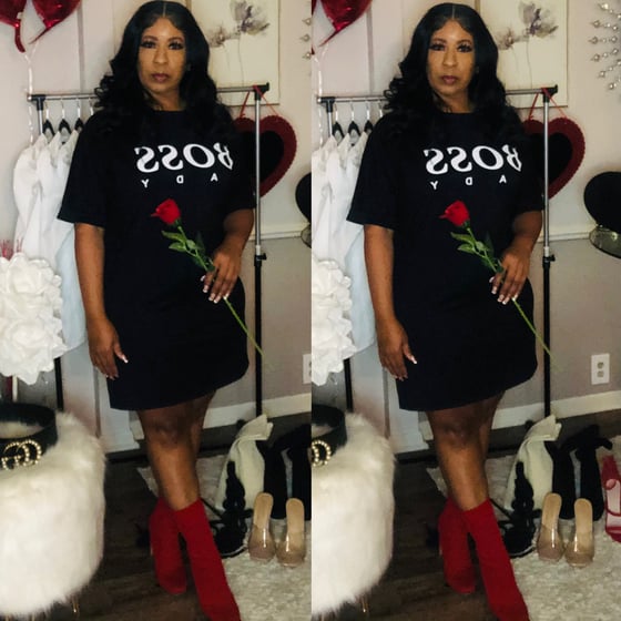 Image of Boss lady tee shirt dress 