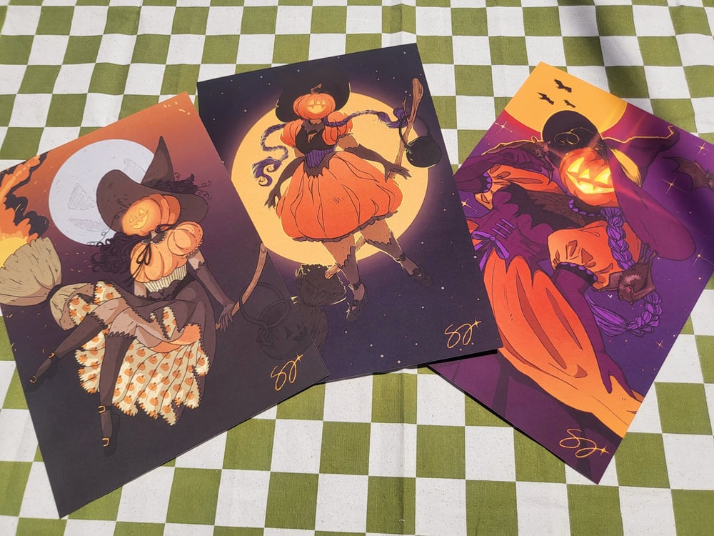 Image of Pumpkin Witch Print 🎃 Buoyant