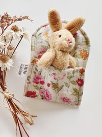 Image 1 of Tiny Plush bunny - Rose antique