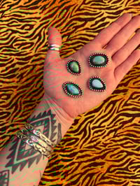 Image 3 of Sterlingsilber Ringe mit Türkis und Perldraht 