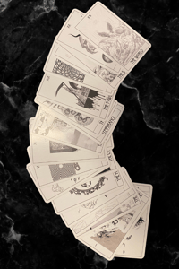 Image 1 of Goth Renaissance Tarot Deck silver gilded + Guide Book 