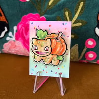 Pumpkasaur Acrylic Pin Badge