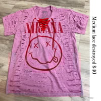 Medium Nirvana pink/red lace destroyed