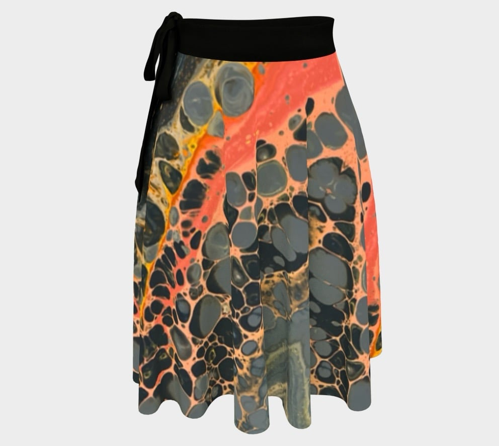 Wrap Sklirt with Poured Paint Detail #200 | Flux and Function LLC