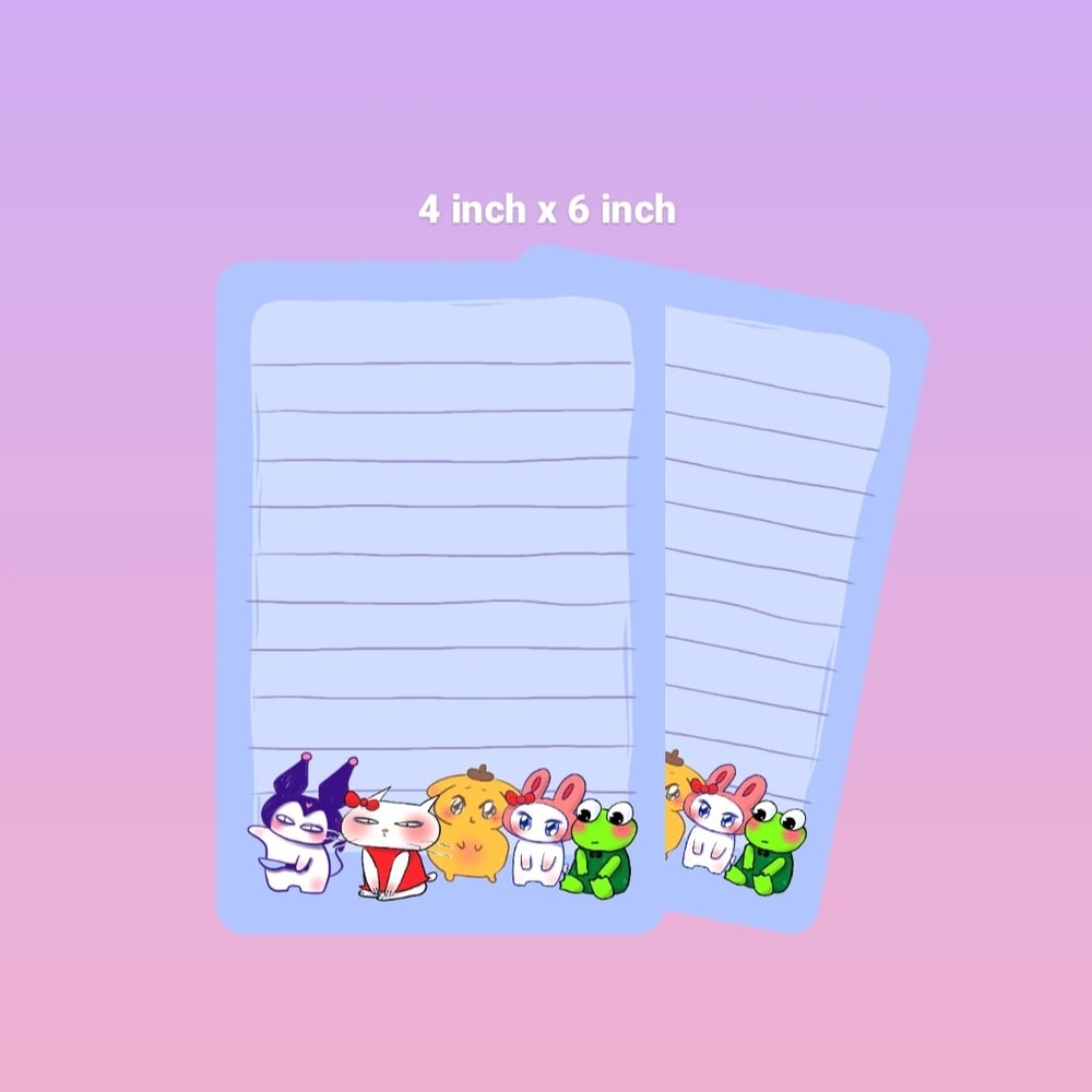 Image of Scruffy Animal Post it Notes (4"x6")