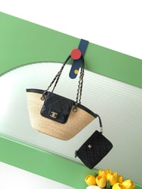 Image 9 of CC Straw Shopping Bag