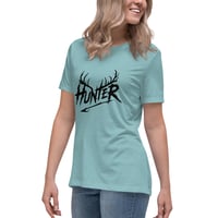 Image 11 of Women's Relaxed T-Shirt, Hunter Antlers T-Shirt | Deer Hunting Outdoor Graphic Tee