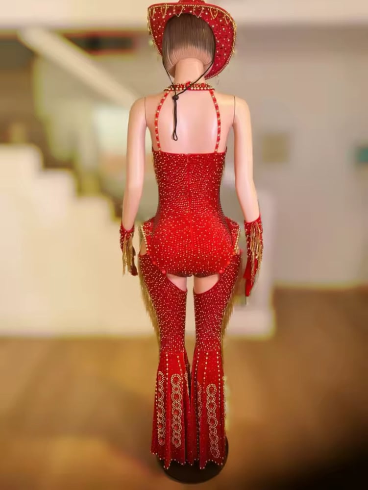 Image of RED COWBOY CARTER SET 