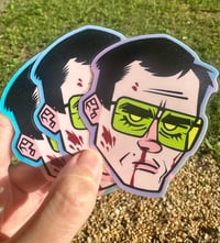 Image 1 of Herbert West 3” Glow in the Dark Holo Stickers