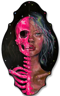 Image 1 of “HER LOVELY BONES” ORIGINAL PAINTING BY NIKITA ROSALIND 20”x12”