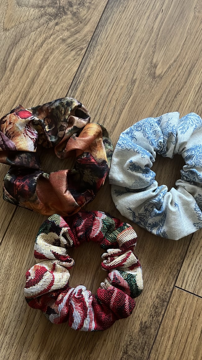 Tapestry scrunchies
