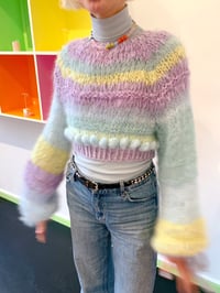 Image 1 of Sofie and Iris Dreamy Textured Cropped Mohair Cardigan
