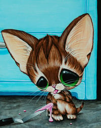 Frosting Tabby Cat Art Print