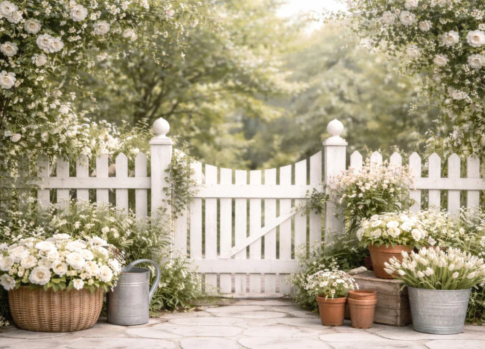 Image of BLOOMING AND WHITE-SECRET GARDEN @ THE STUDIO (WITH LIVE BUNNIES)