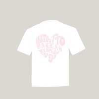 Image 1 of DALLAS STAR HEART TEE (WHT/PINK) 