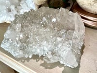 Image 8 of Large Clear Quartz Points Cluster Statement Piece #2596