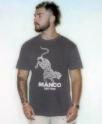 LEOPARD TEE (CHARCOAL)