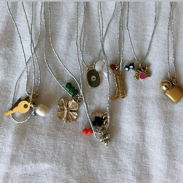 Image of Collar MINI CHARM - hilo plateado