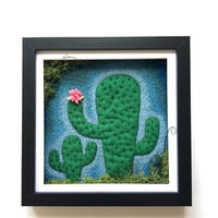 Image 1 of Sewn cacti artwork