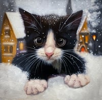 Image 1 of "First Snow” Original painting 