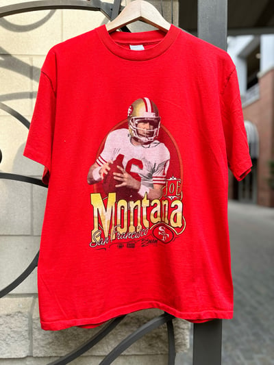 Image of 1990 Vintage  Joe Montana Salem Sportswear Single-Stitched Tee, SIZE: LARGE