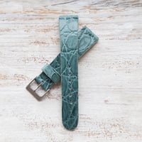 Image 3 of 19mm Crocodile Strap - Cyan Stitchless