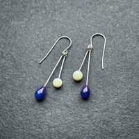 Image 2 of Drip Dangles in Ivory and Amethyst