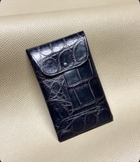 Image 1 of Dark Aubergine Crocodile "Hotel Cardholder"