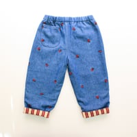 Image 4 of Reversible trousers- Ladybird stripe (ready to ship 18-24M)