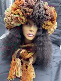 Image 1 of Brownie Ruffle Hat & Scarf Set 