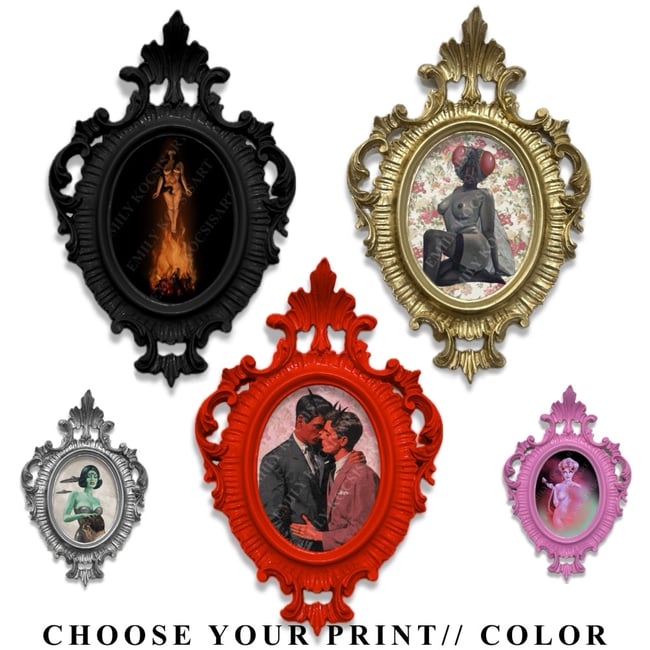 SMALL CUSTOM FRAMED CANVAS PRINT // CHOOSE PRINT & COLOR