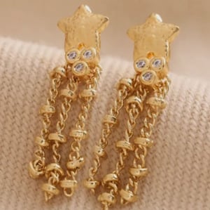 Image of Lisa Angel Crystal Shooting Star Earrings
