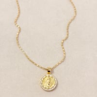 Image 2 of Gold Virgencita Medalla Necklace