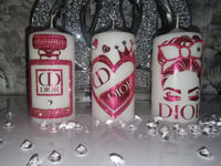 Image 2 of CHROME PINK CANDLE SET