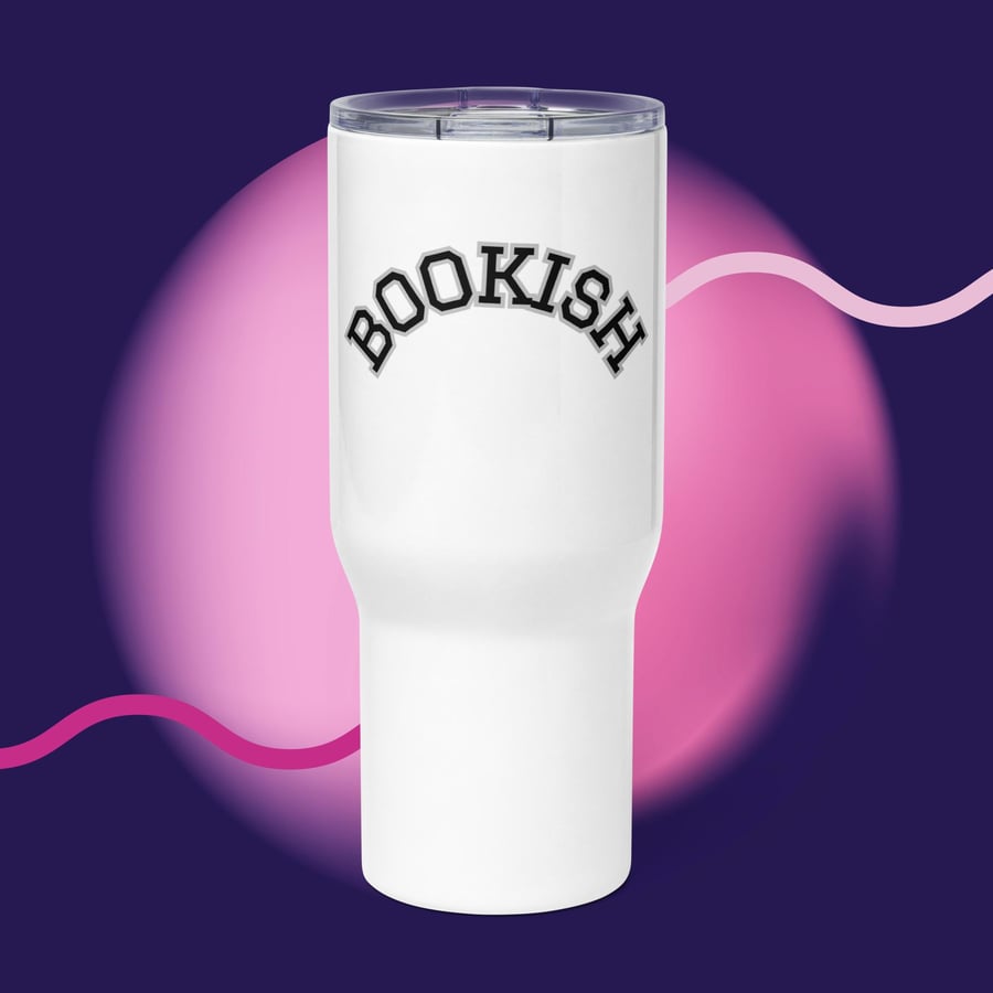 Image of Bookish Travel mug with a handle