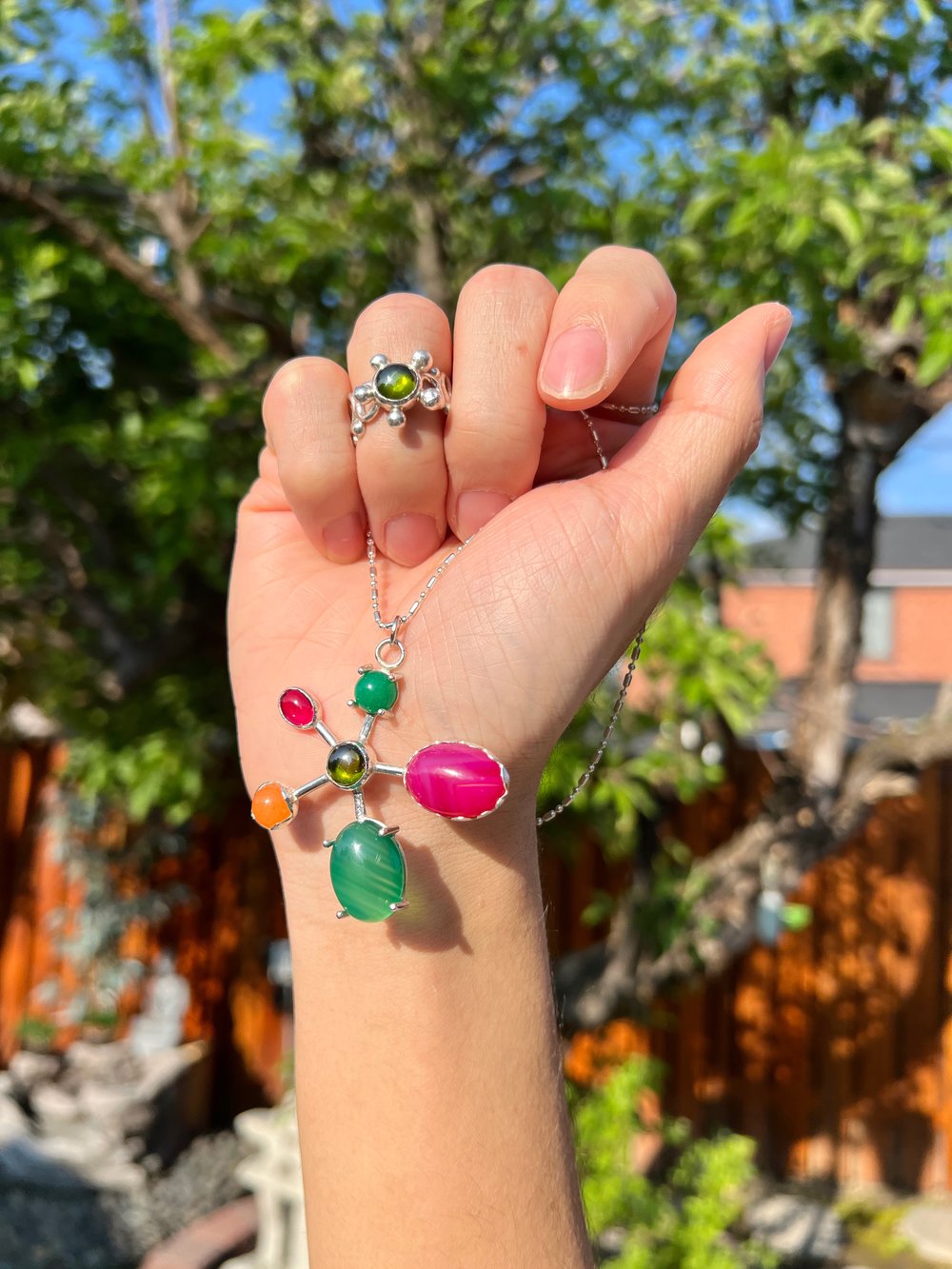 jelly flower pendant