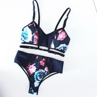 Image 1 of Ready to ship- dark ruffle floral