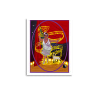Image 2 of Poster: 1920's Inspired Plus Size Trans Woman with Siamese Cat Art by Rhapsody Artajo