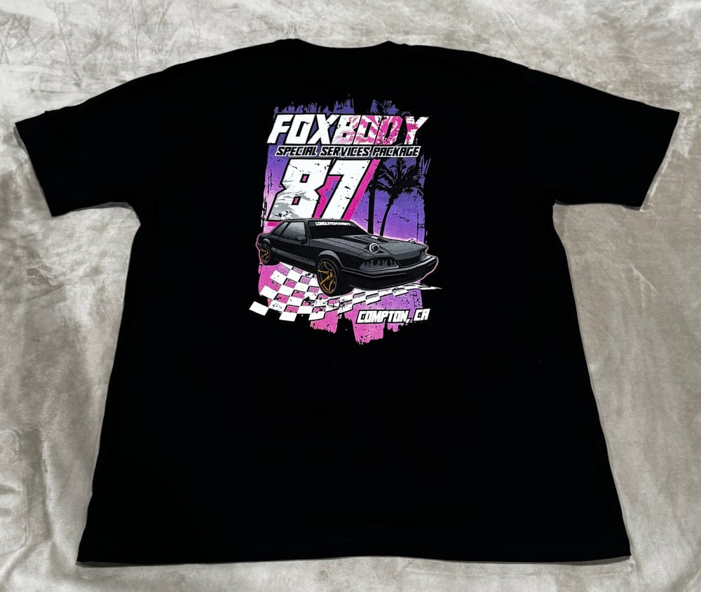 Image of *NEW Fox Body Black Tee + Sticker