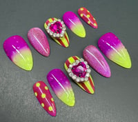 Image 1 of Acid Kiss Press-On Nails Size Large 