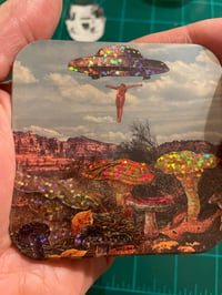 Image 2 of Mushroom abduction sticker 