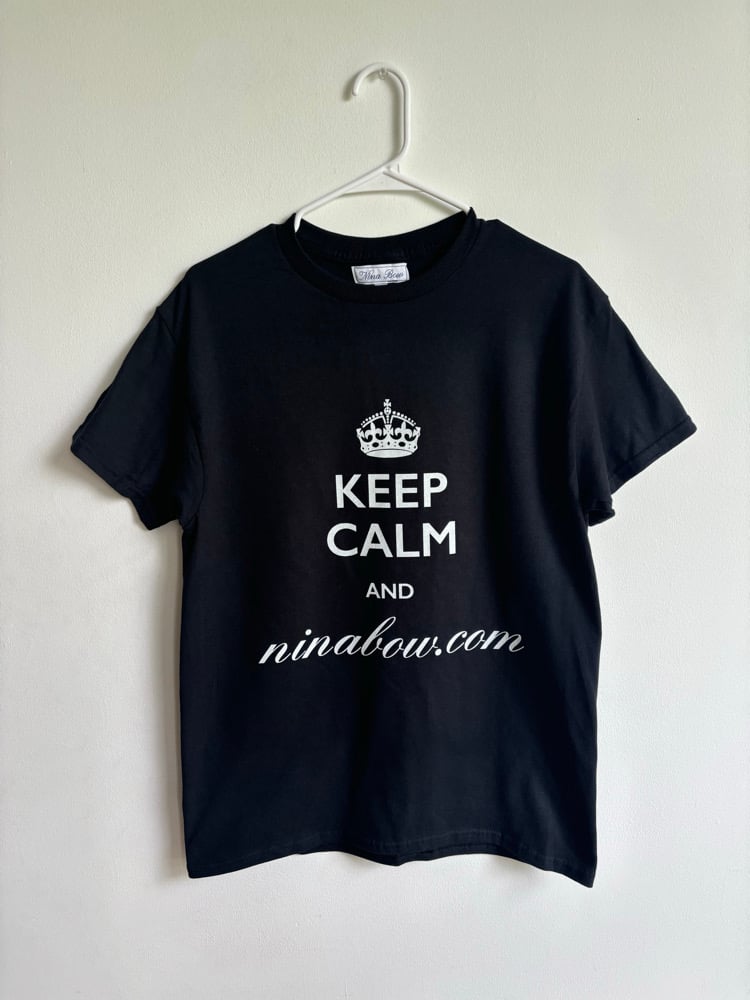 Image of Keep calm and ninabow.com tee/ Black