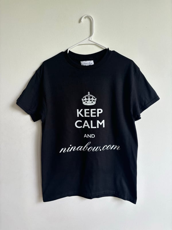 Image of Keep calm and ninabow.com tee/ Black