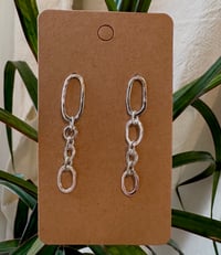 Image 1 of Sterling silver chain earrings