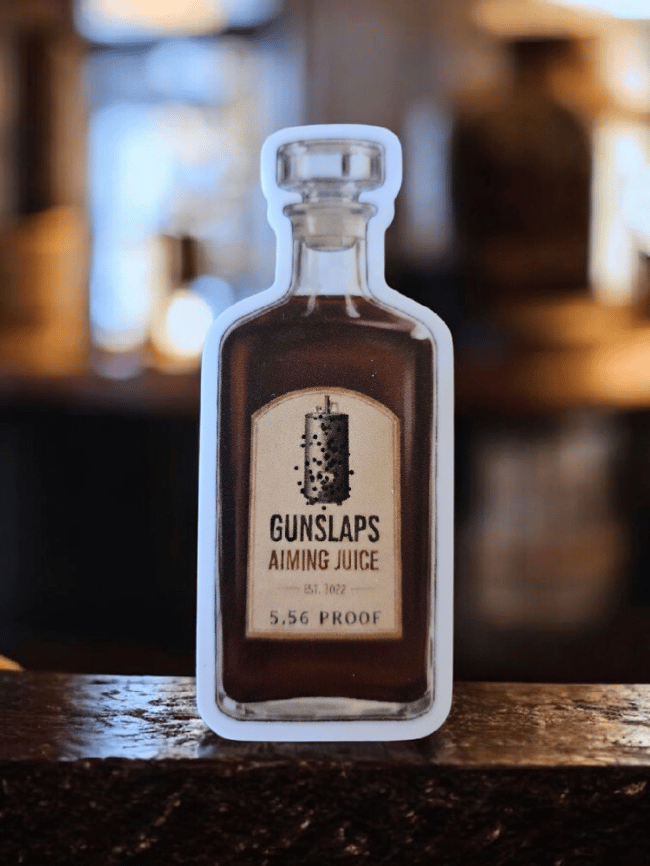 452. AIMING JUICE STICKER